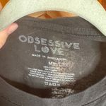 Obsessive Love NWOT  Black Crop Top with Sun Moon Starts Design Tee Size Medium Photo 1