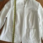 Studio Works  Ivory Colored Full Zip Light Weight Jacket With Front Pockets Sz S Photo 5