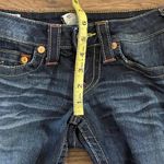 True Religion Low Rise Capri Blue Denim Jeans with Orange Stitching Size 24 Photo 6