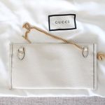 Gucci Ivory White Rajah Web-Striped Leather Tote Bag Photo 12