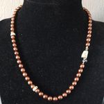 Chocolate Pearls & Pave crystal Accents Necklace + Photo 0