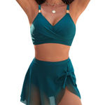Bikini High Waisted Modest Tummy Control 2025 Swimsuit Teal Size Small NWT #2146 Green Photo 0