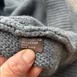 J. McLaughlin  Gray Merino Wool Cape Poncho Rabbit Fur Hood M/L Photo 7