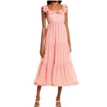 Chelsea28 NWOT  X Nordstrom Ruffle Midi Dress In Pink Falling Leaves Photo 1