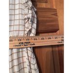 SANCIA The Ines Jumpsuit M White and Tan Check Ruffle crop Size M Photo 6