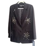 Karl Lagerfeld Karl‎ Lagerfeld Paris Studded Star Blazer Black Size 12 NWT Photo 1