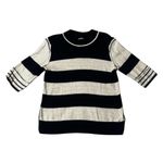 Free People  Woman’s Raleigh Tee Sweater Navy Marine size Large Photo 2