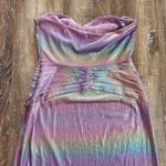 Retrofete Soleil Dress in Lilac Aurora Size XS Strapless NWT Cutout Maxi Rainbow Purple Photo 8
