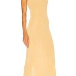 Auteur Joan Knit backless Maxi Dress in Mustard Tan New Size M Photo 4