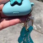Teal Butterfly Charm AirPod Pro Case Blue Photo 3
