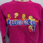 Warner Bros. Studio Store Vintage Tweety Bird 90s Pink Embroidered Sweatshirt XS Photo 1