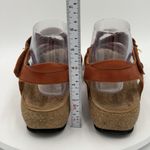 Women's Taos Trulie Woven Braided Leather Wedge Sandal Brick Size 10 Photo 4