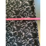 Vtg Notations Long Maxi Dress Medium Black Print‎ Retro Lagenlook Modest Coastal Photo 10