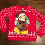 Disney Mickey Mouse Christmas Womens Red Dawn Pullover Sweatshirt Size XS Photo 0
