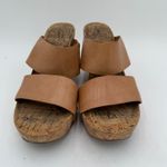 Lucky Brand  Leather Tan Magnolia Espadrille Heels Size 8.5 Photo 2
