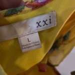 Xxi Floral Ruffle Mini Dress Yellow Purple Summer Party Dress Size L Photo 1