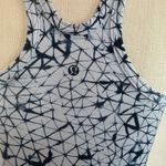 Lululemon Studio Racerback Tank Top Star Crushed Silver Fox Deep Navy Size 6 Blue Photo 4