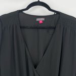 Vince Camuto ‎ Women's Black Smocked Waist Long Sleeve V-Neck Wrap Dress Size 3X Photo 5