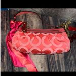 Coach PINK Y2K vintage shoulder Demi satin Canvas baguette Photo 3