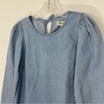 Madewell  Denim Puff Sleeve Swing Shirt NEW Size XS Photo 3
