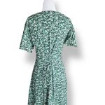 Vintage 90s All That Jazz Green Liberty Floral Midi Dress Tie Back Flowy Photo 4