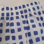 Vineyard Vines Painterly Grid Blue White Faux Wrap Ruffle Mini Skirt Photo 3