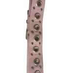 None Pink Canvas Belt with Silver Grommets Photo 2