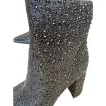 Lauren Lorraine Black Sparkly Rhinestone Pointed Block Heel Ankle Boots Size 5.5 Photo 6