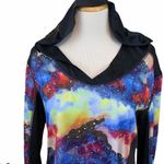 Cover girl active galaxy lightweight hooded shirt Black Size XL Photo 3