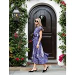 Julia Amory Betty Dress in Beach Paisley NWT Sz. L Purple Size L Photo 3