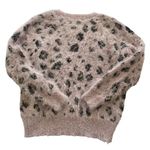 Charming Charlie Blush Pink Fuzzy Cheetah Print Pullover Sweater Medium Photo 5
