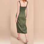 La Ligne Toni Dress‎ Size XS Linen Blend Green Photo 1