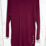 Michael Kors Michael Dress Women Size Medium Boat Neck Sweater Side Slit Midi Photo 0