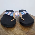 Tommy Hilfiger  Colorful Striped Flip Flops Size 9 Red and Blue Preppy Flip Flops Photo 1