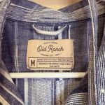 Old Ranch Sleeveless Belted Pockets Shirt Dress Blue Striped Collared Dress Med Photo 1