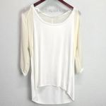 Elie Tahari  Women's Silk Blend Boat Neck Blouse Size Medium‎ Photo 1