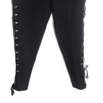 Stefano international ladies black lace up high waisted cotton pants size 14 Photo 10