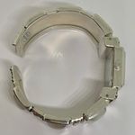 Chico's Chico’s women’s quartz analog cuff bracelet watch 25mm silver tone gray stones s Photo 6