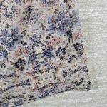 CAbi  Siena Top Womens S/M Pink Blue Floral Lightweight Sheer Oversized Peasant Photo 8