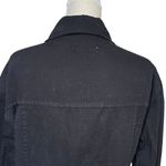 PacSun Women’s Distressed Denim Black Jacket Size XS/S Cotton Button Front Photo 4