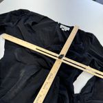 Sachin + Babi Dress Womens 6 Black Slit Sheath V Neck Balloon Sleeve Photo 5