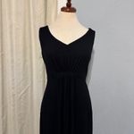 Boden Women Black V Neck Sleeveless Maxi Dress Flowy Empire Waist Ruched Sz 14R Photo 1