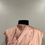 Amsale Rose Pink Drape Asymmetric Hem Satin Cocktail Dress Size 8 Photo 2