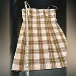 Sunday Best Pink Plaid Mini Dress size 6 Brown Photo 13