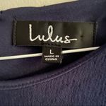 Lulus Lulu’s Buenos Aires Navy Blue Shift Dress Size Large Photo 3