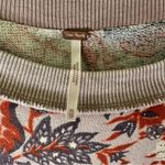 Free People Go On Get Floral Multicolor Oversized Crewneck Sweatshirt Tan Red Photo 3