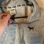 Victoria Secret PINk gray 1/4 zip sweatshirt size large Photo 1