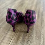 Betsey Johnson  Women's Purple Leopard Print Pumps Pointed Toe Size 9 Photo 1