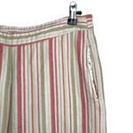 Coldwater Creek  Striped Linen Blend Wide Leg Pants Size M | Pockets Retro Boho Photo 1