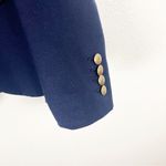 J. CREW Factory Keating Navy Blue Wool Blend Two Button Lined Blazer, Size 4 Photo 9